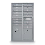 View 16 Door Standard 4C Mailbox with 2 Parcel Lockers